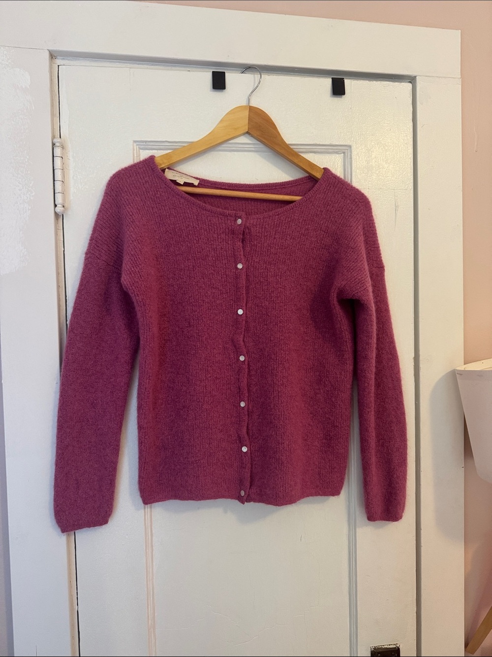 Sézane Gaspard Cardigan in Mulberry